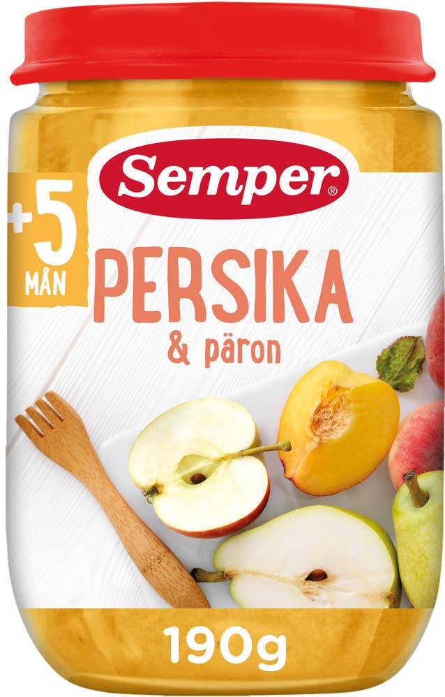 Semper Puré Persika & Päron +5M