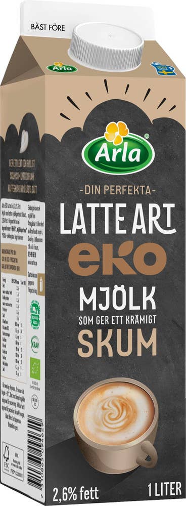 Arla® Baristamjölk Latte Art 2,6% EKO/KRAV