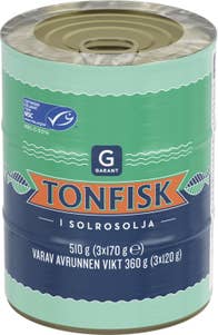 Garant Tonfisk i Solrosolja MSC 3x170g