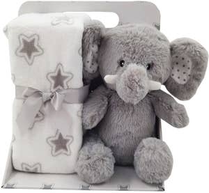 Carlo Baby Fleecefilt & Gosedjur Elefant