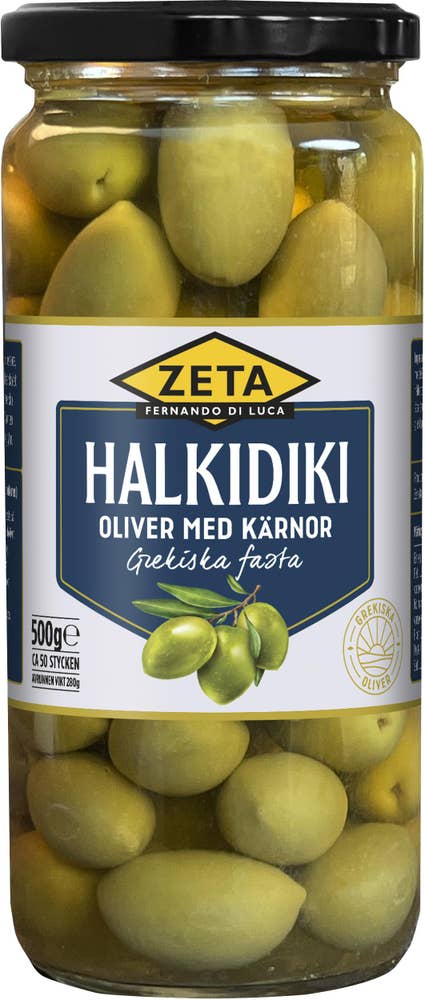Zeta Halkidiki Oliver med Kärnor