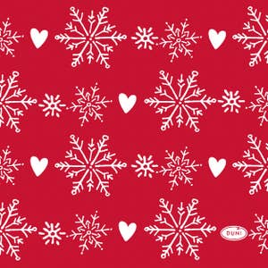 Duni Kaffeservett Snöflingor 3-lags 24x24cm
