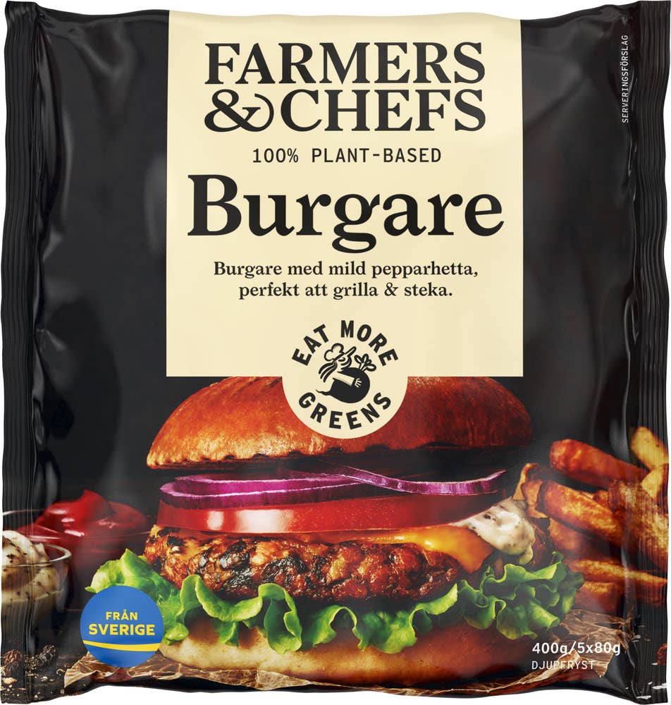 Farmers & Chefs Plantbaserad Burgare Fryst