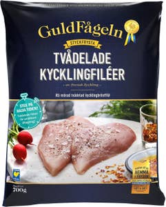 Guldfågeln Kycklingbröstfilé Tvådelad Fryst