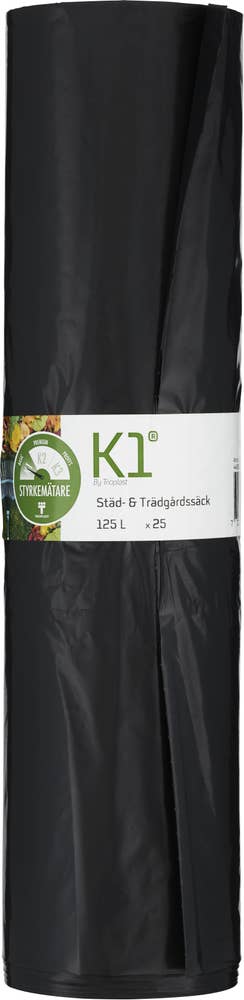 GARBAGE BAG Sopsäck Svart 125L