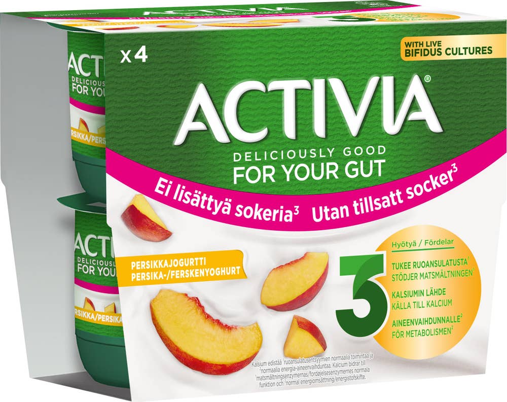 Activia Yoghurt Persika 3% 4-p