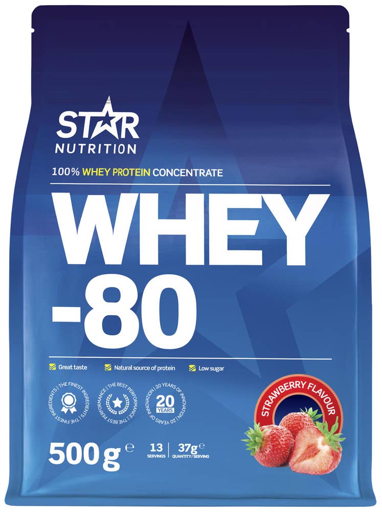 Star Nutrition Proteinpulver Whey -80 Strawberry