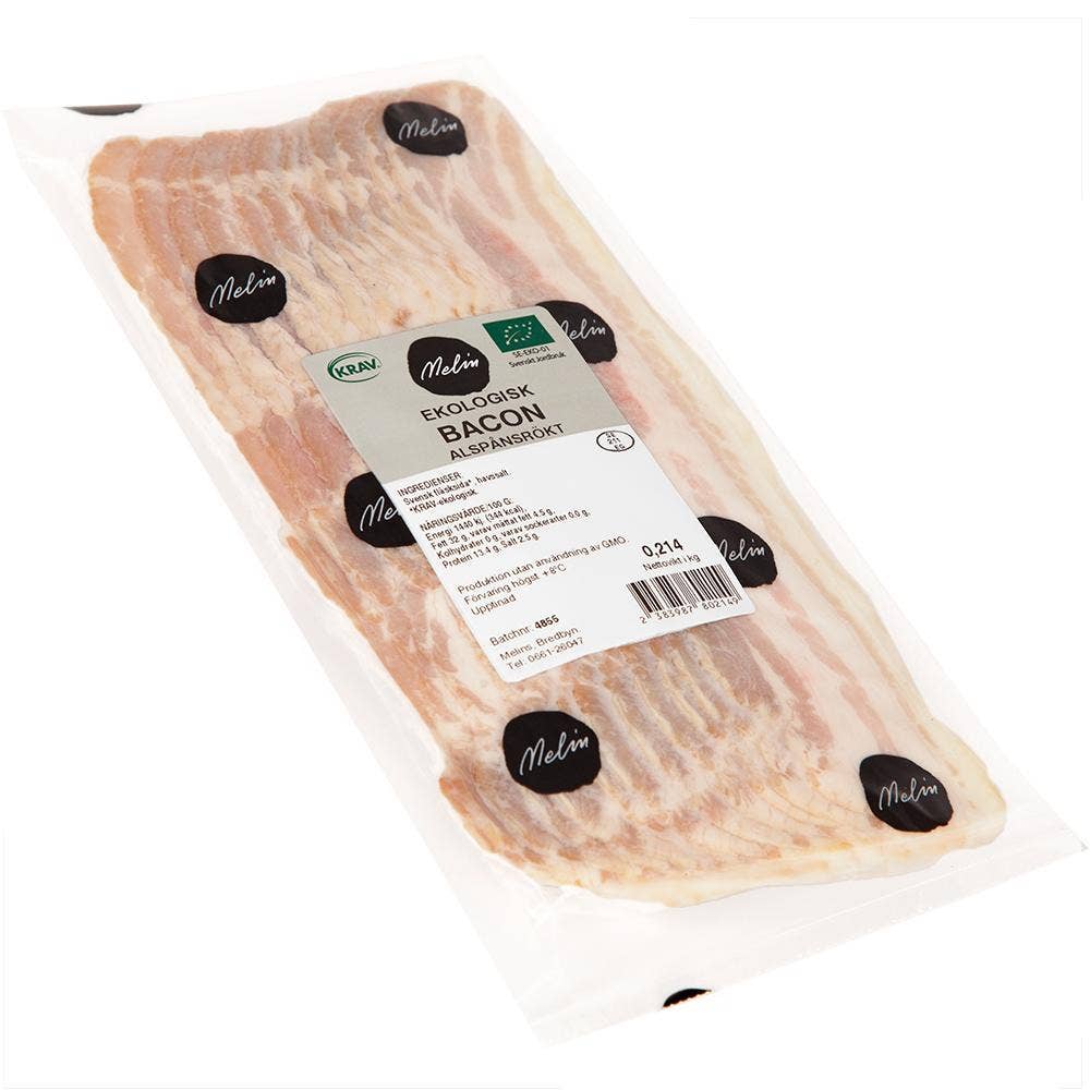 Melins Bacon Fryst EKO/KRAV