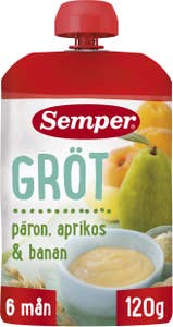 Semper Gröt Päron, Aprikos & Banan 6M