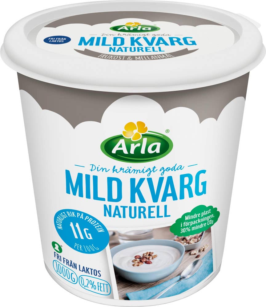 Yalla® Kvarg Naturell Mild Laktosfri 0,2% Arla