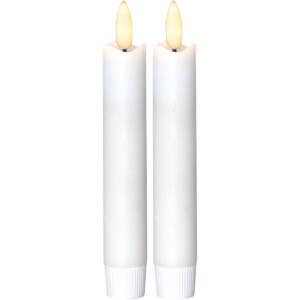 Star Trading Antikljus Vita Korta LED Flamme