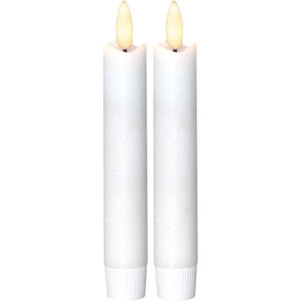 Star Trading Antikljus Vita Korta LED Flamme