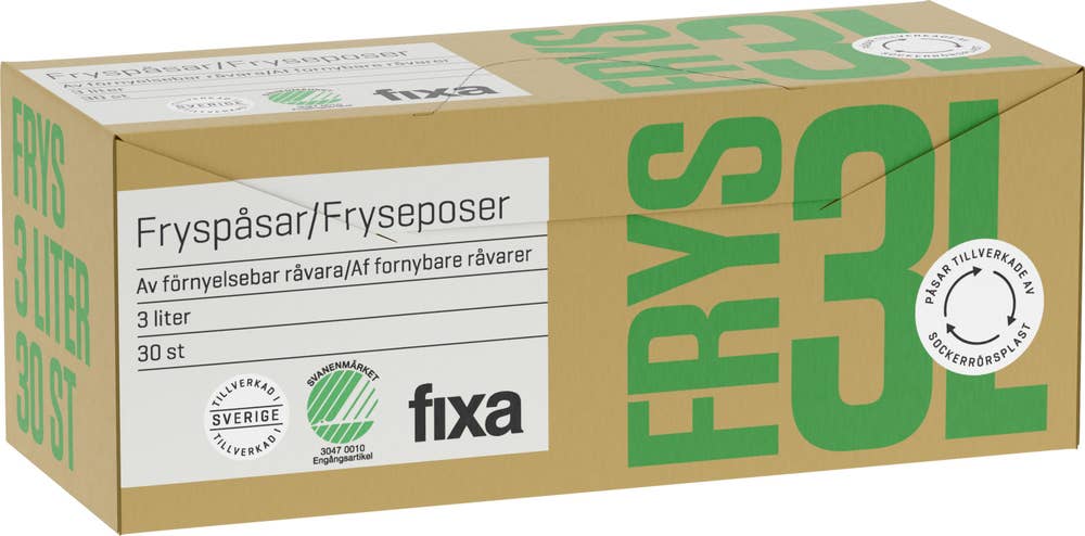 Fixa Fryspåsar Sockerrör 3L
