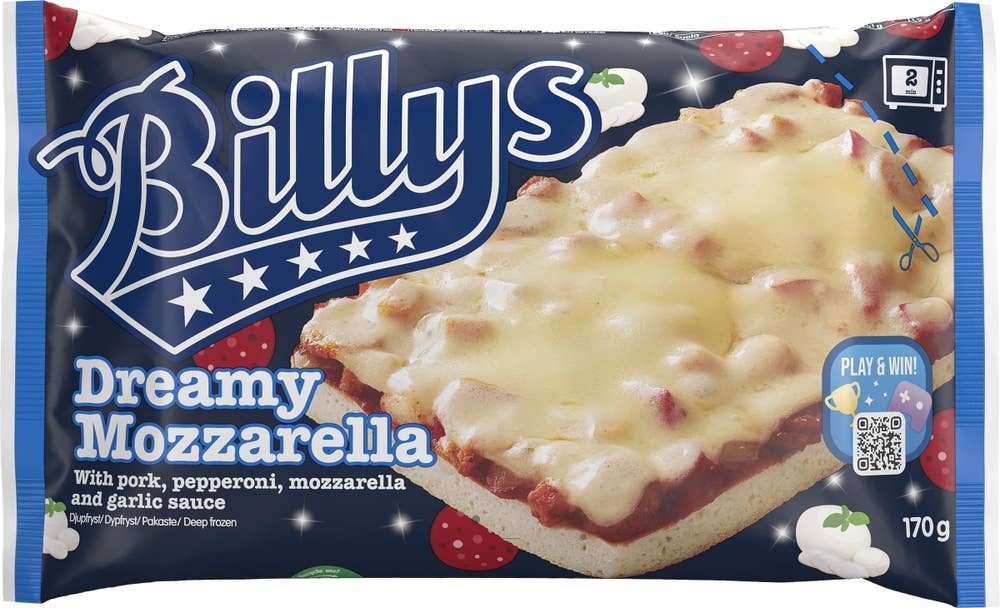 Billys Pan Pizza Dreamy Mozzarella Fryst