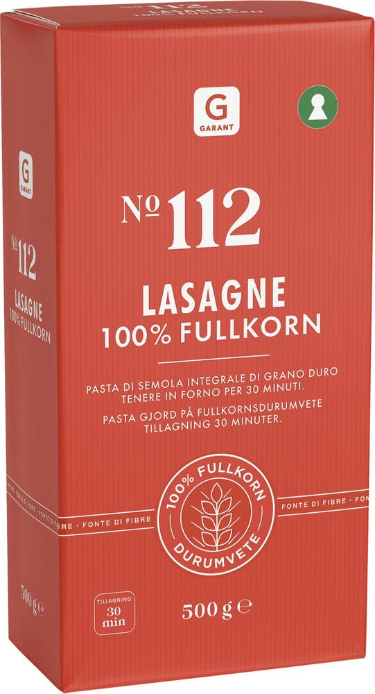 Garant Lasagneplattor Fullkorn