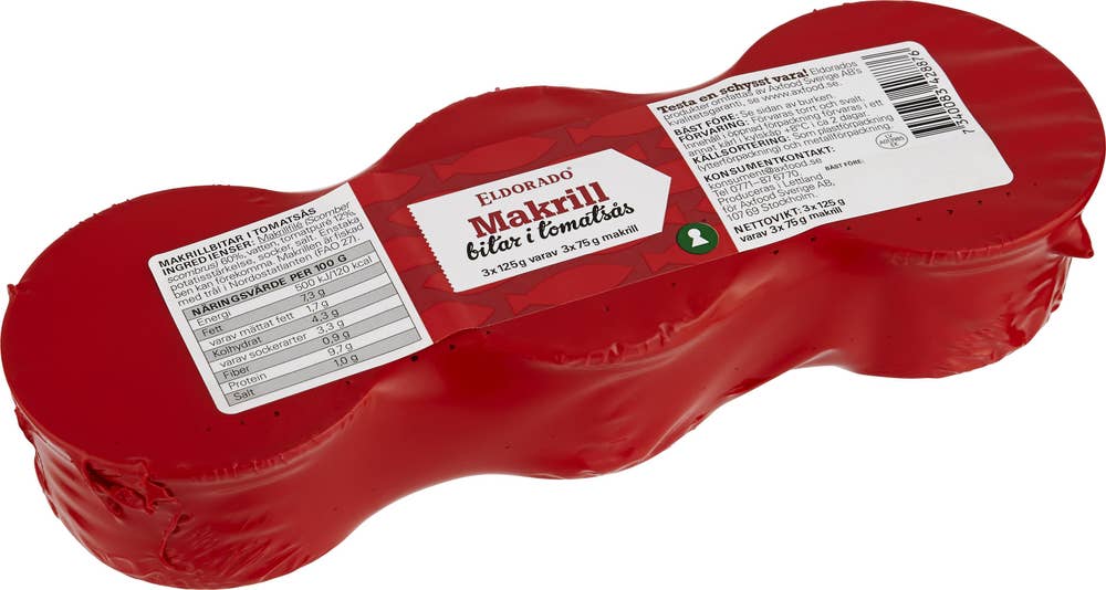 Eldorado Makrillbitar i Tomatsås 3-p