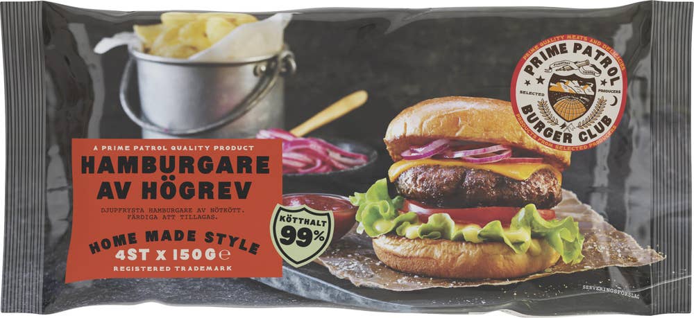 Prime Patrol Högrevsburgare 99% Fryst