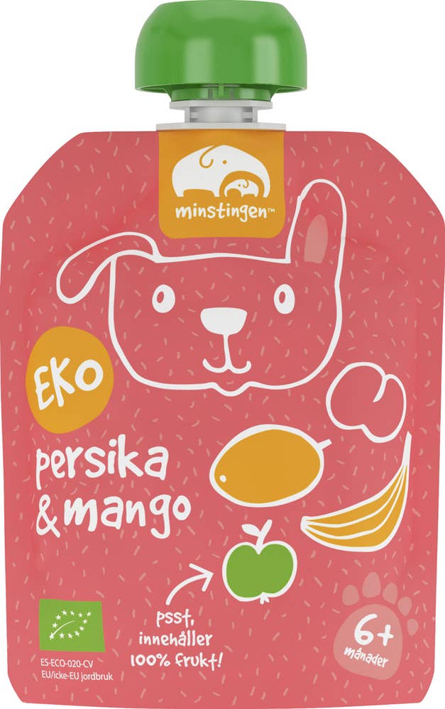 Minstingen Klämmis Persika & Mango +6M EKO