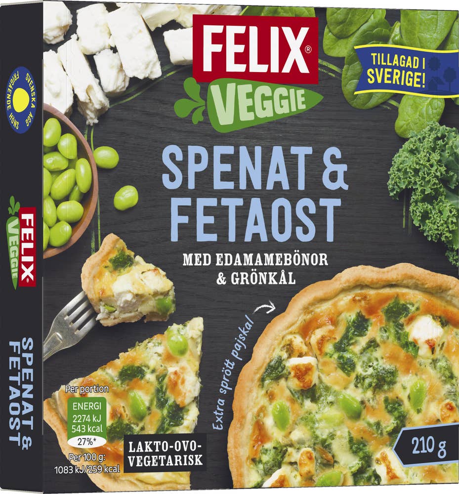 Felix Paj Veggie Spenat & Feta Fryst