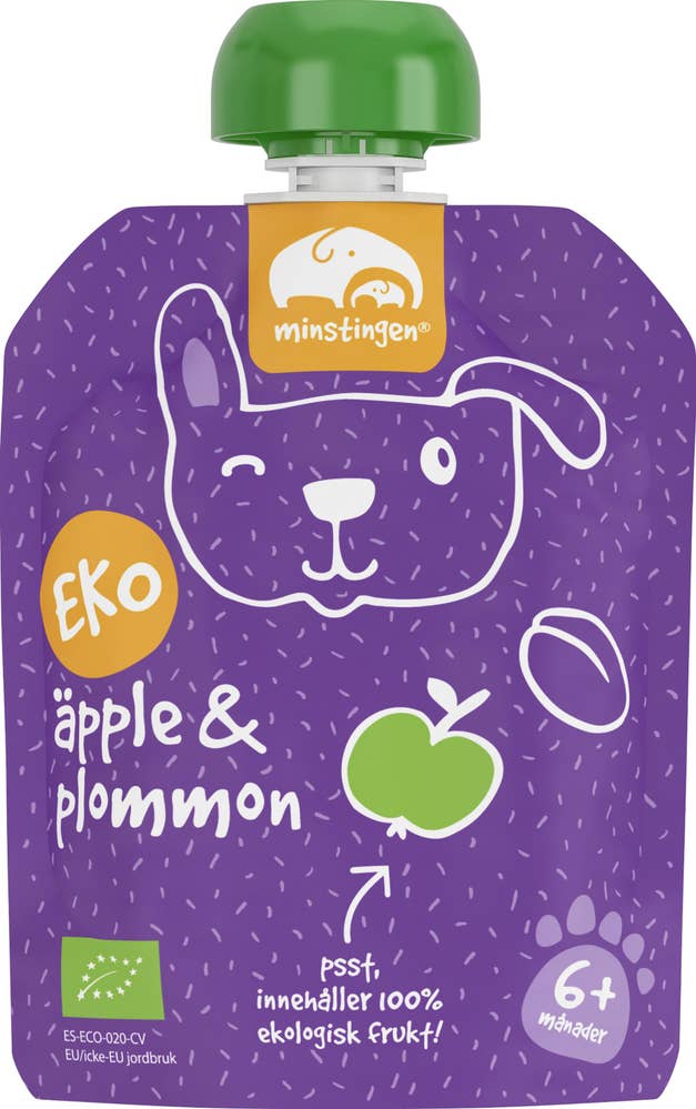 Minstingen Klämmis Äpple & Plommon +6M EKO