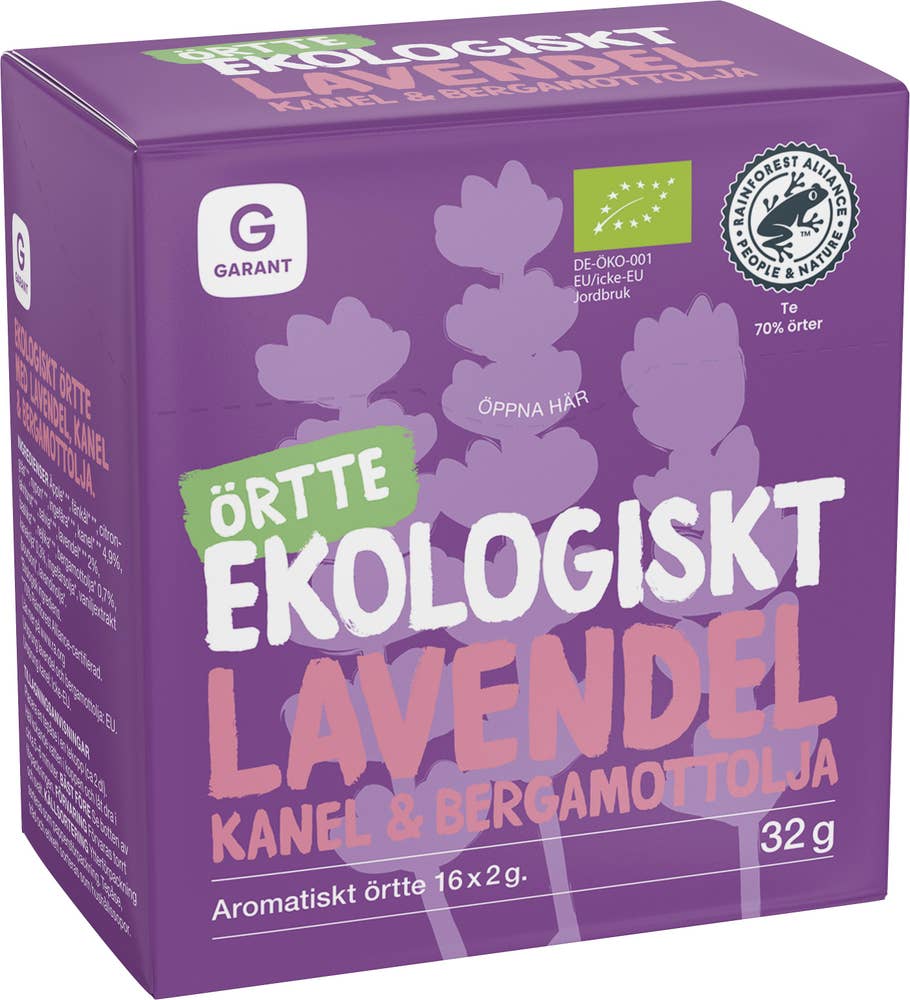 Garant Te Lavendel, Kanel och Bergamott EKO