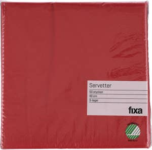 Fixa Servett Röd 40cm