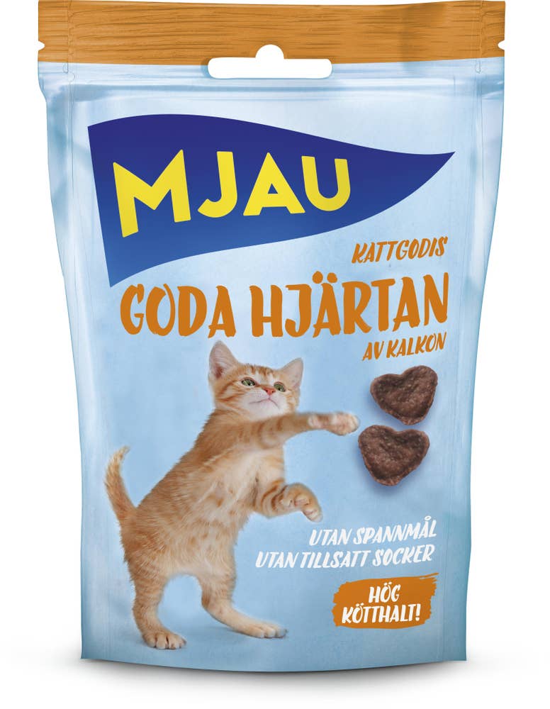 Mjau Kattgodis Goda Hjärtan Mjau