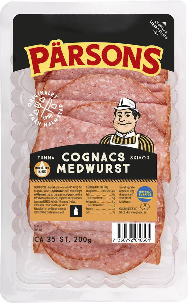 Pärsons Cognacsmedwurst Tunnskivad