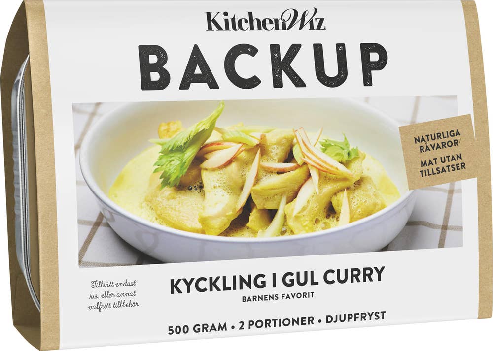 Backup Kyckling i Gul Curry Fryst 2 portioner