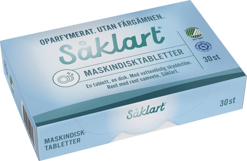 Såklart Maskindisktabletter Oparfymerade