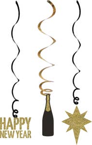 Hedlundgruppen Takdekoration Svart & Guldglitter