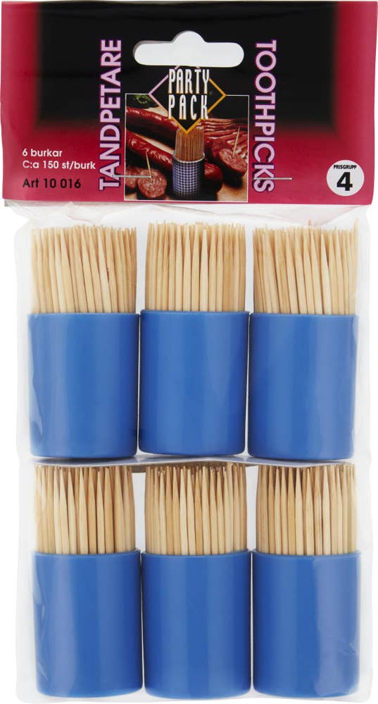 Party Pack Tandpetare 6x150-p
