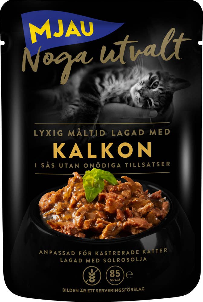 Mjau Kattmat Kalkon i Sås