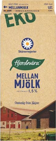 Skånemejerier Hjordnära Mellanmjölk EKO 1,5%