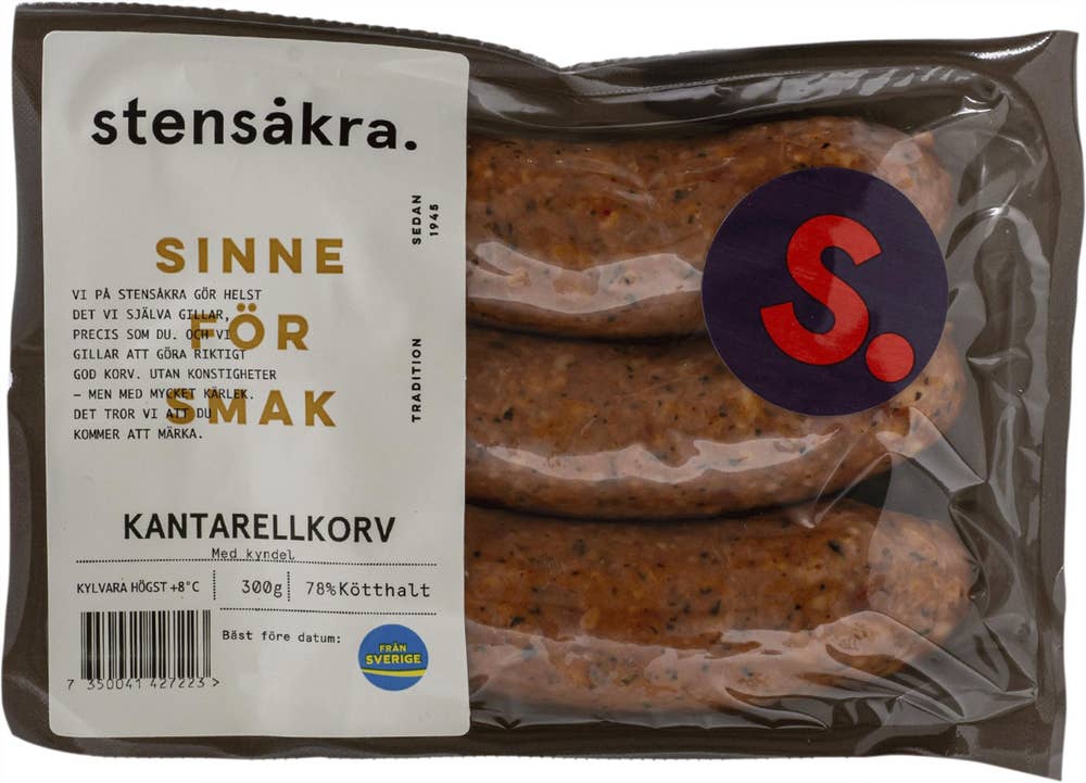 Stensåkra Kantarellkorv 300g Stensåkra