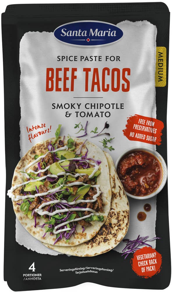 Santa Maria Kryddpasta Biff Tacos