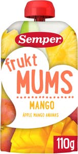 Semper Fruktmums Mango, Äpple & Ananas 6M