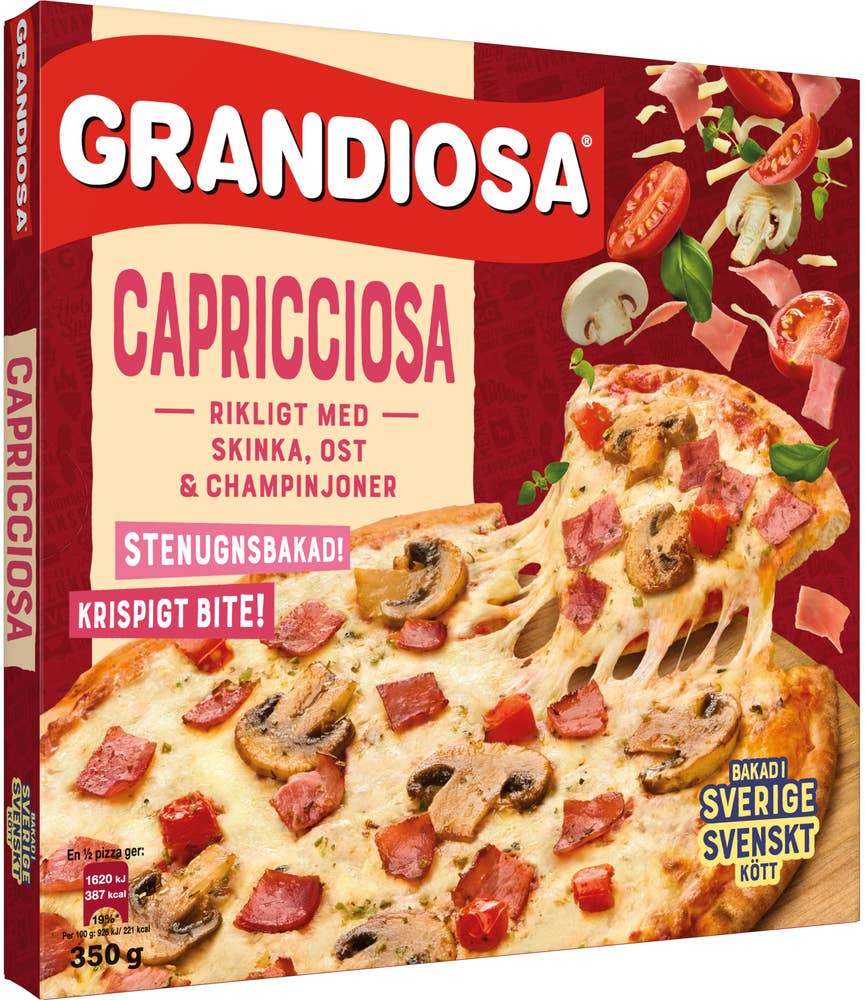 Grandiosa Pizza X-Tra Allt Capricciosa Fryst