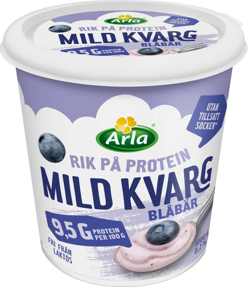 Arla® Mild Kvarg Blåbär Laktosfri Utan Tillsatt Socker 0,2%