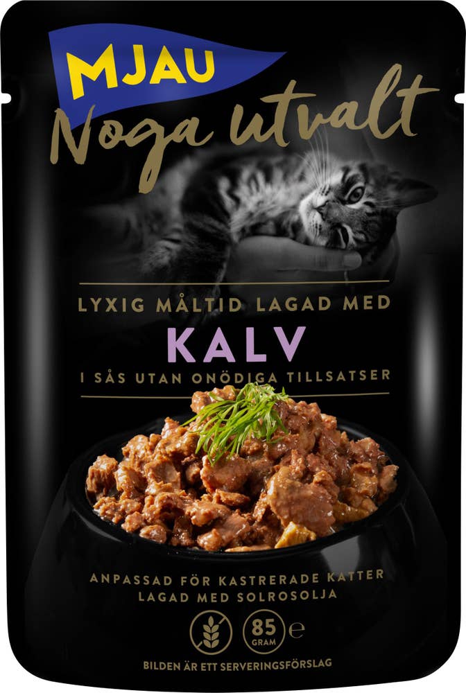 Mjau Kattmat Kalv i Sås