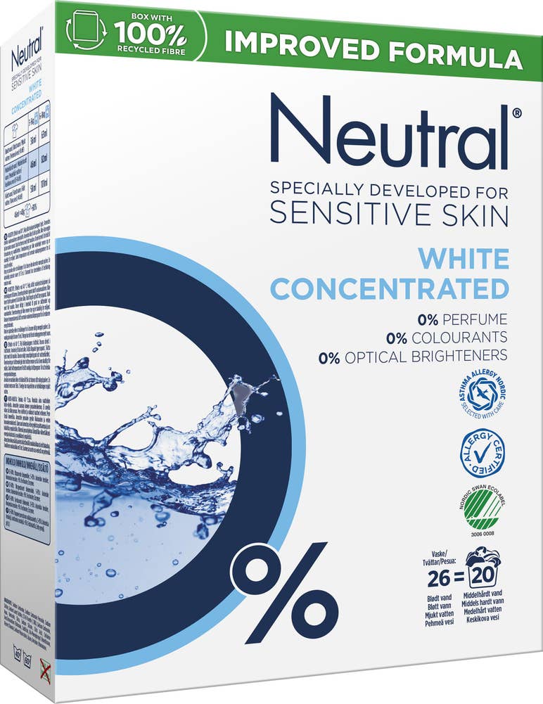 Neutral Tvättmedel White 975g Neutral