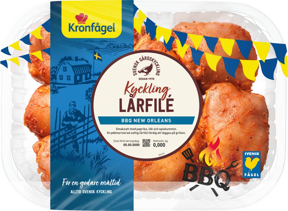 Kronfågel BBQ Kycklinglårfilé New Orleans