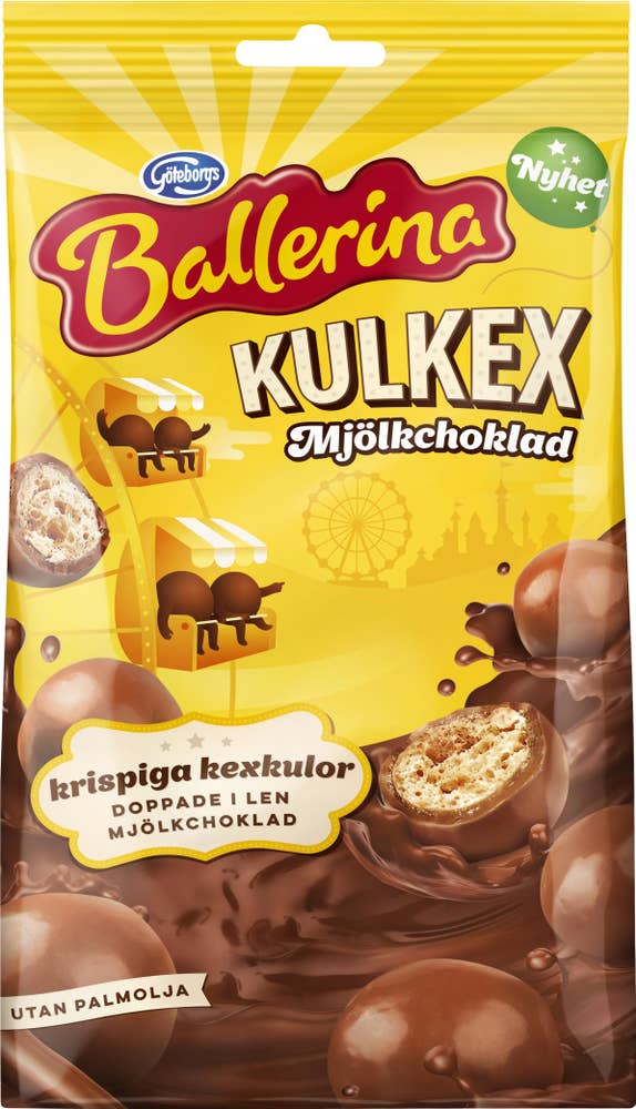 Göteborgskex Ballerina Kulkex Mjölkchoklad Göteborgs