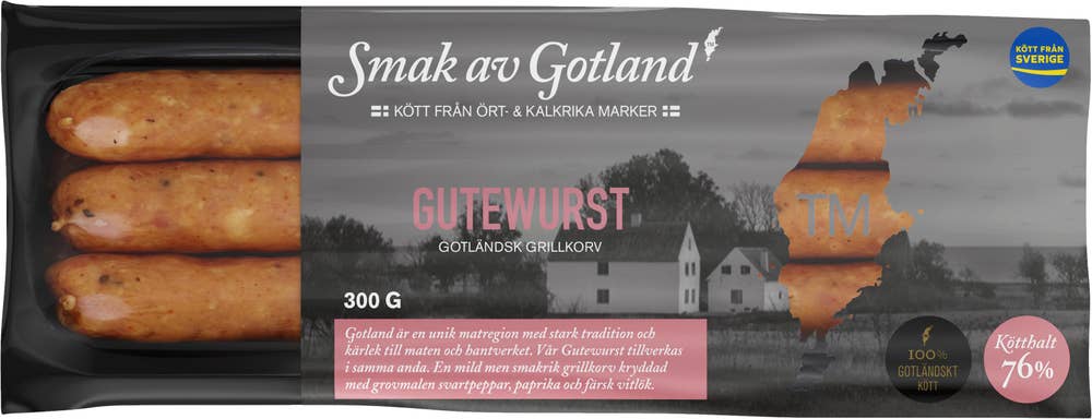 Smak av Gotland Grillkorv Gutewurst