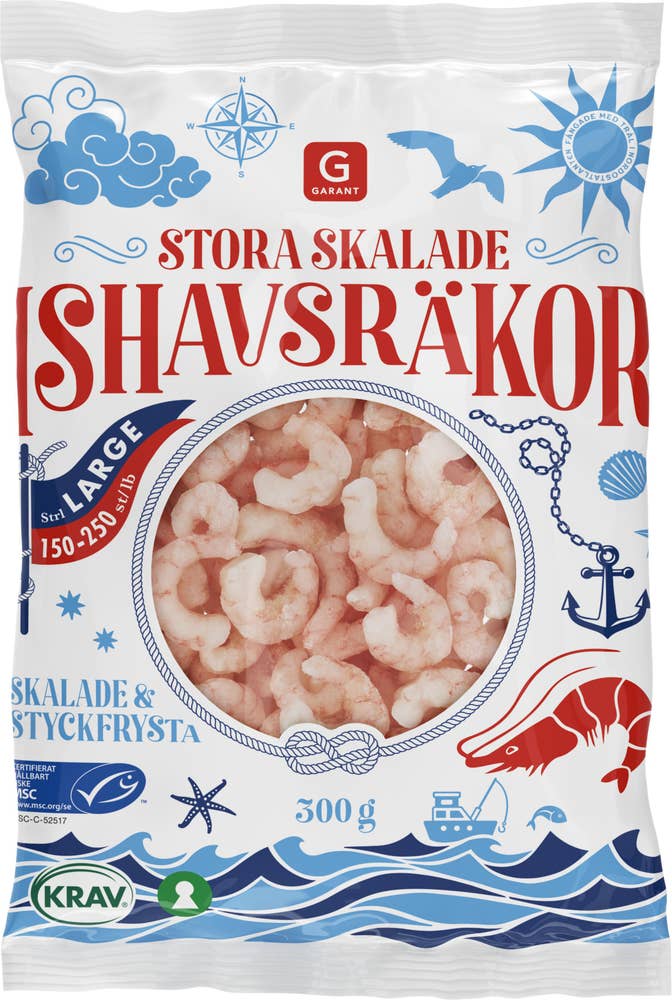 Garant Stora Ishavsräkor Skalade KRAV/MSC Frysta