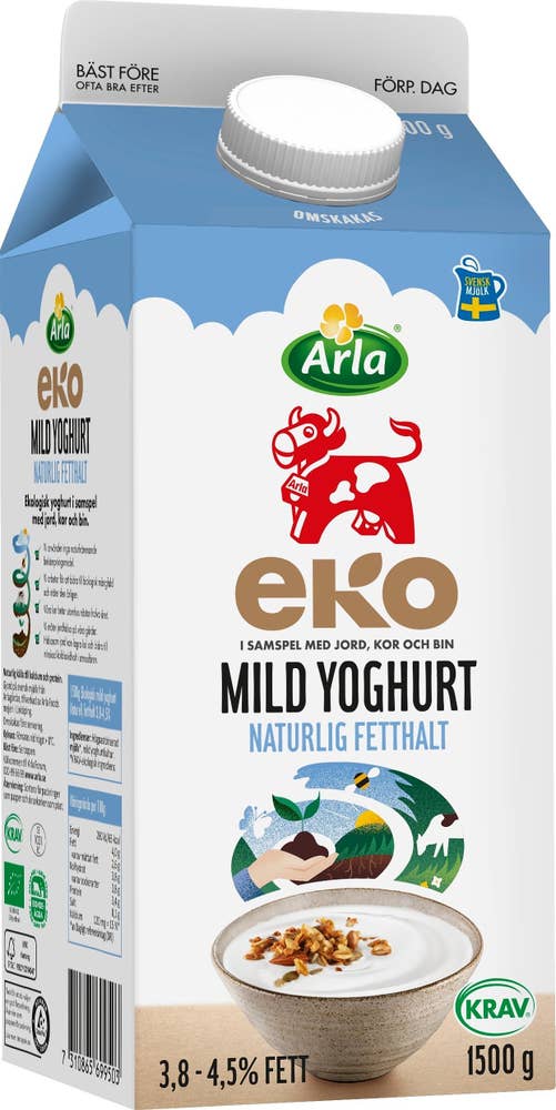 Arla Ko® Yoghurt Mild Naturell 3.8-4.5% EKO/KRAV