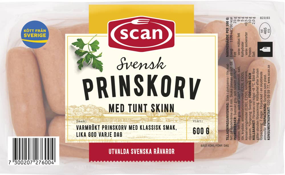 Scan Prinskorv Tunt Skinn