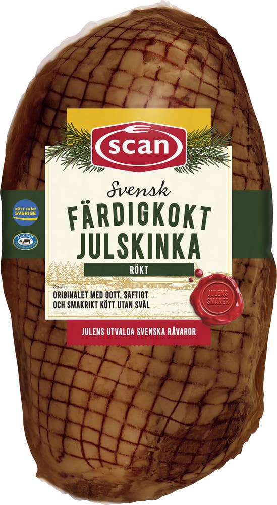 Scan Julskinka Färdigkokt Lättrökt Viktspann 1,2kg - 1,8kg