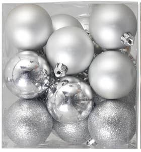 Hedlundgruppen Julgranskulor Silver Mix 6cm