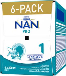 Nestlé Ersättning NAN Pro 1 Drickfärdig 0M 6x